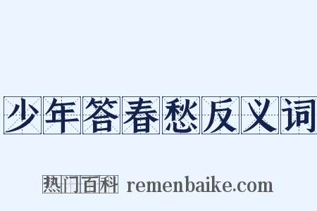 少年答春愁反义词是什么意思的图片